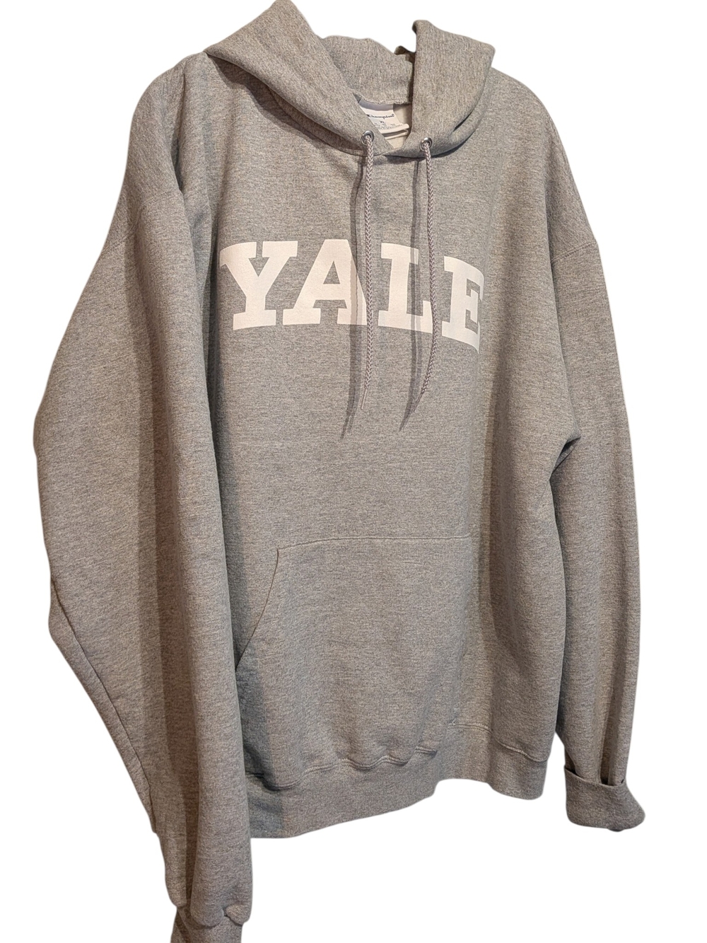 Champion Grey Yale Logo Pullover Hoodie